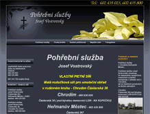 Tablet Screenshot of pohrebnisluzby-vostrovsky.cz